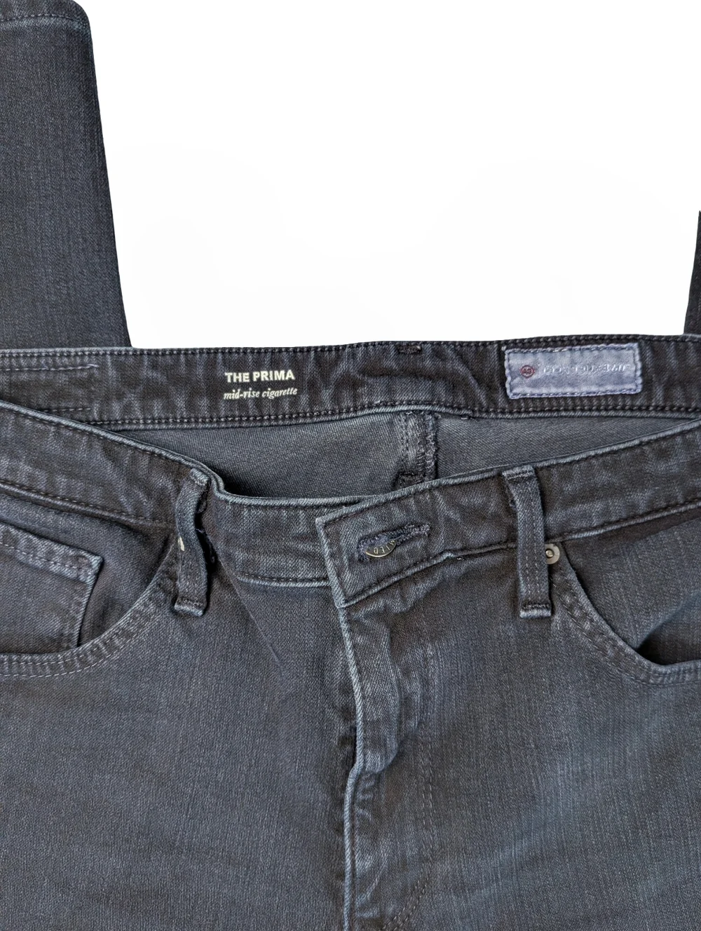 AG Adriano Goldschmied Straight Leg Jeans in Black The Prima Cigarette 29R - Picture 6 of 8